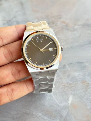 Movado Bold Stainless Steel Black Dial Watch 20