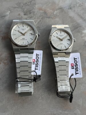 Tissot PRX White Dial Stainless Steel Couple Watch 4