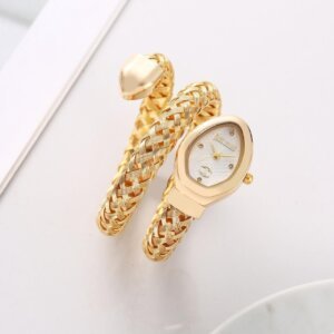 Just Cavalli Designer Collection Snake Wrap Women Watch 10