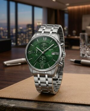Tissot Stainless Steel Green Dial Watch For Men 43