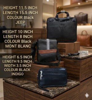 Montblanc, Jeep, Indigo Mix brand Luxury 3 Piece Combo Bag Set 2