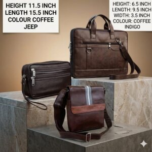 Montblanc, Jeep, Indigo Mix brand Luxury 3 Piece Combo Bag Set 4