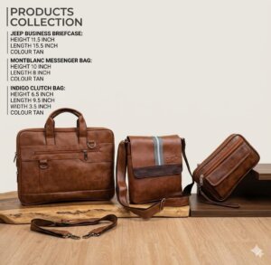 Montblanc, Jeep, Indigo Mix brand Luxury 3 Piece Combo Bag Set 6