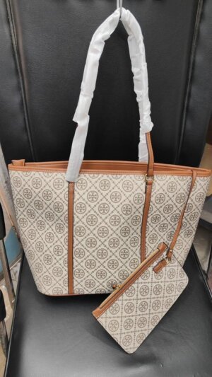 TORY BURCH MONOGRAM CLASSIC LARGE TOTE BAG 12A PREMIUM HIGH QUAILITY 85