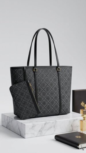 TORY BURCH MONOGRAM CLASSIC LARGE TOTE BAG 12A PREMIUM HIGH QUAILITY 87