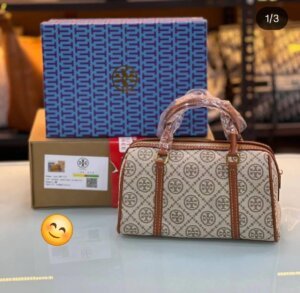 TORY BURCH HEXA MONO 12A PREMIUM HIGH QUAILITY BARREL BAG 100