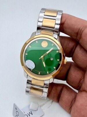 Movado Dual Tone Green Dial Watch 30