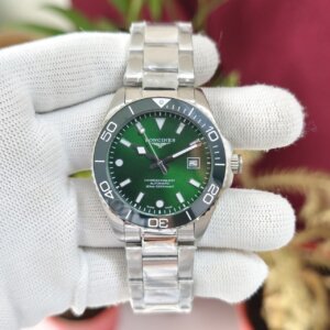 Longines Luxury Hydro Conquest Green Dial Ceramic Bezel Automatic ETA Watch 2