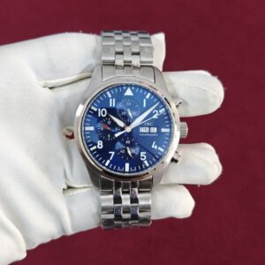 IWC Schaffhausen Aviation-inspired pilot Chronograph blue Dial Stainless Steel ETA Automatic Watch 1